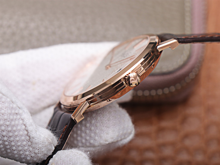 MKS Piaget Altiplano Series Ultimate Ultra-Thin Rose Gold Men's Automatic Mechanical Watch, Leather Strap - Image 5
