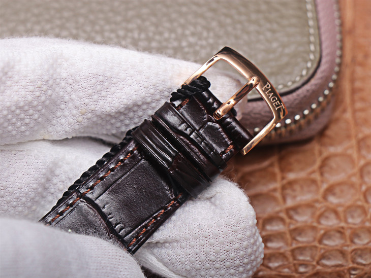 MKS Piaget Altiplano Series Ultimate Ultra-Thin Rose Gold Men's Automatic Mechanical Watch, Leather Strap - Image 9