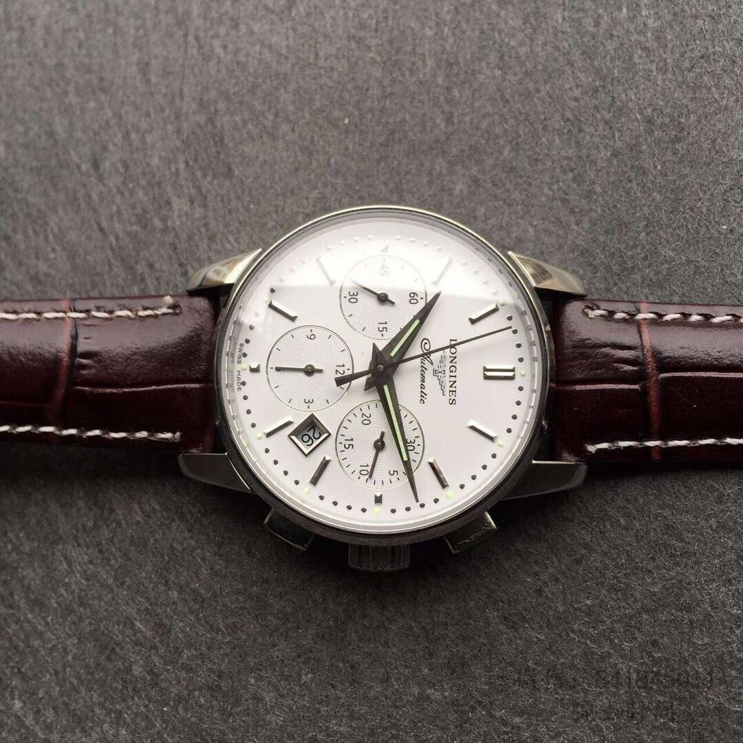 New Longines Classic Retro L2.733.4.72.2 Series Men's Automatic Mechanical Watch, White Dial (Swiss 1:1 Grade) - Image 5