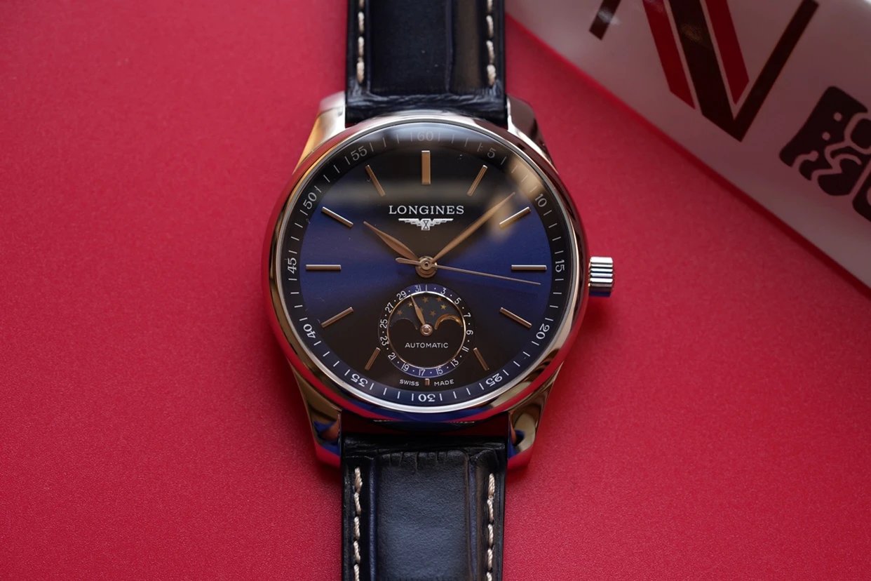 Longines Master Collection L2.909.4.78.3 moon phase watch, a minimalist men's timepiece. (Swiss 1:1 Grade)