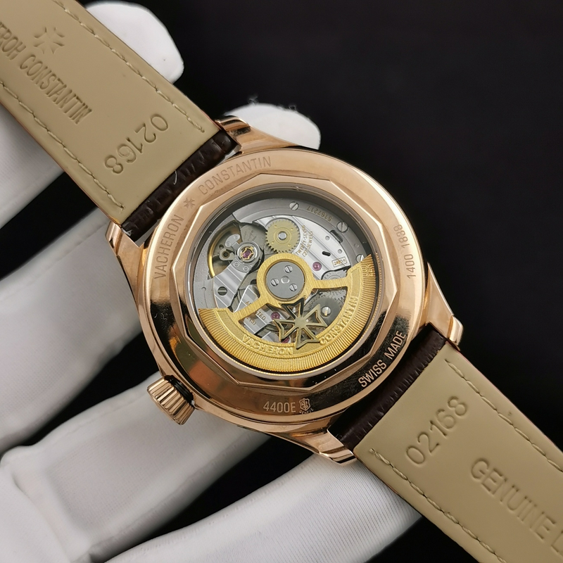 Vacheron Constantin Fiftysix Day-Date – 1:1 Grade Watch | White Dial | Brown Leather Strap - Image 5