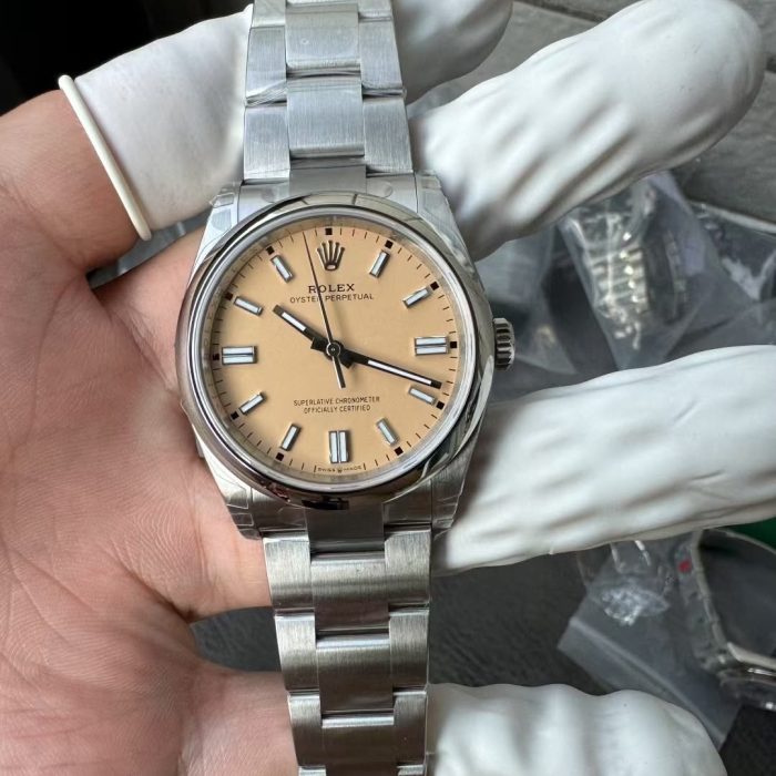 Rolex Oyster Perpetual Beige Dial Swiss 1:1 Grade Watch