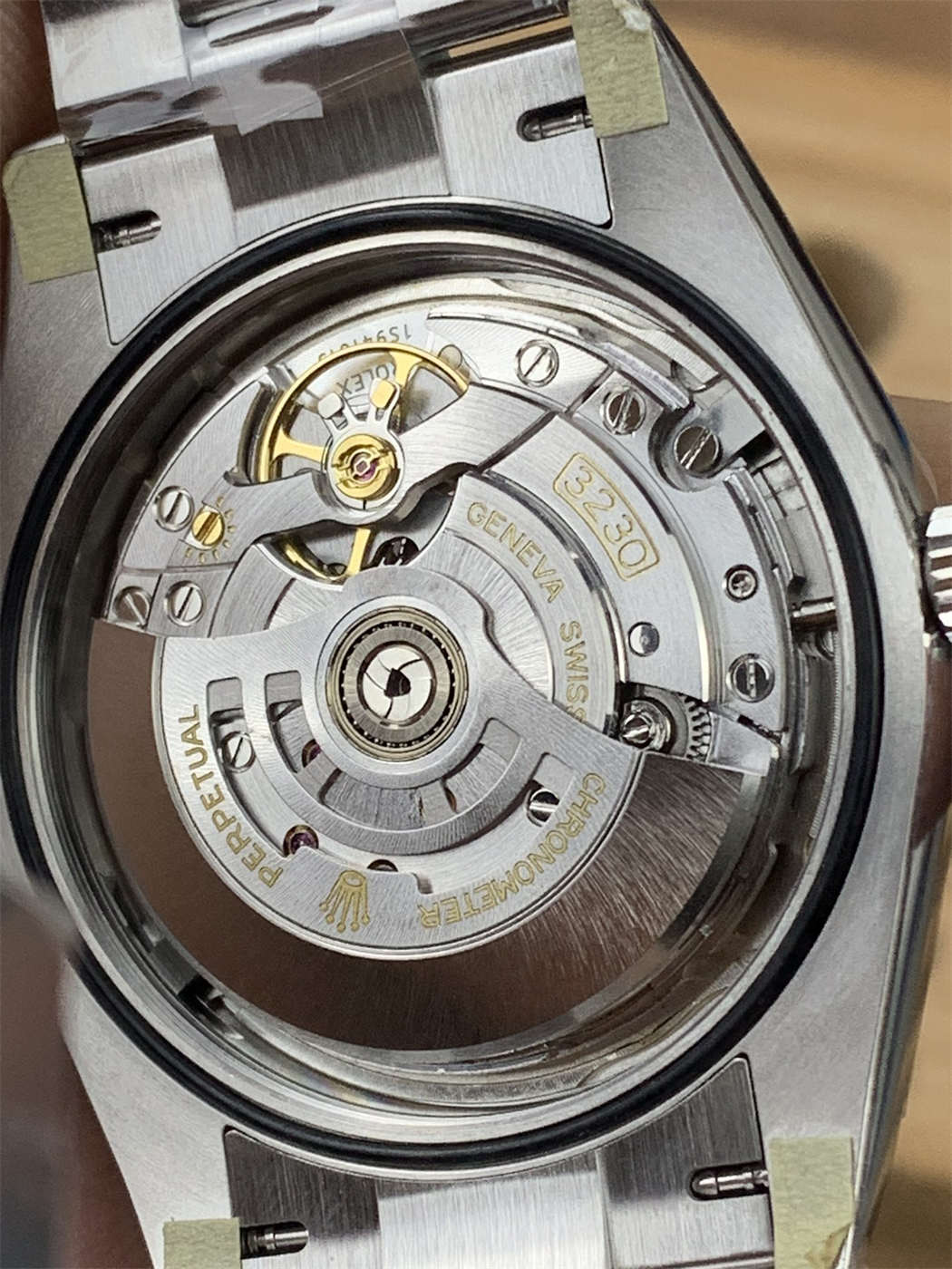 Rolex Oyster Perpetual Beige Dial Swiss 1:1 Grade Watch - Image 4
