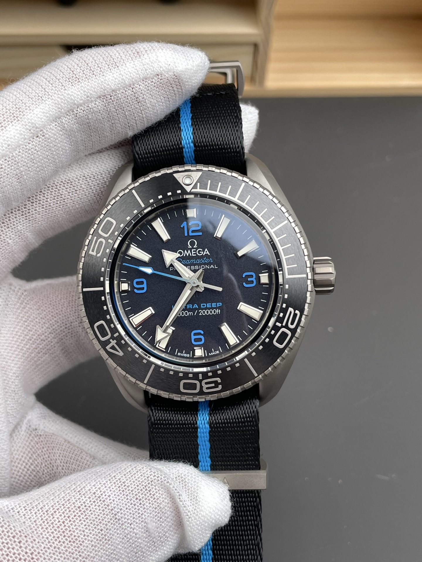 Omega Seamaster Planet Ocean 6000M Ultra Deep 45.5mm Titanium Black Dial Swiss 1:1 Grade Watch
