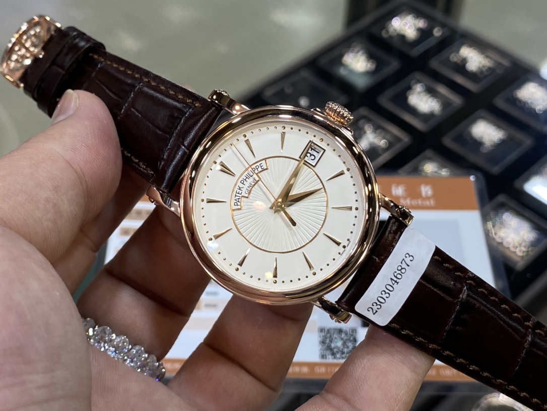 Patek Philippe Calatrava 5153R-001 18K Gold Plated Silver Dial Swiss 1:1 Grade Watch - Image 2