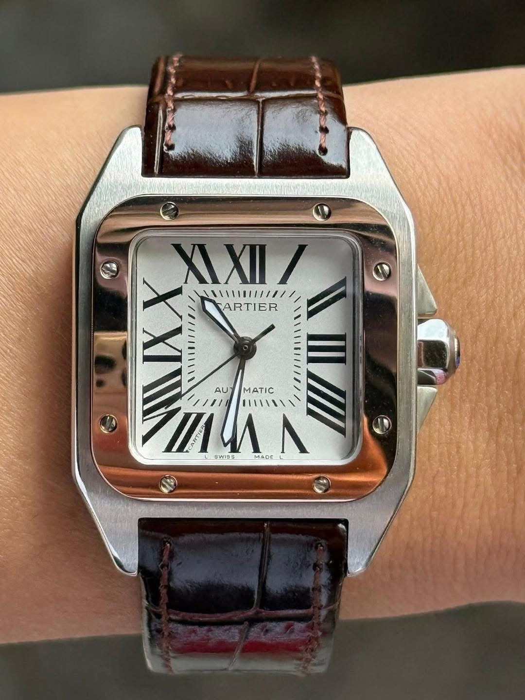 Cartier Santos 100 XL White Dial Swiss 1:1 Grade Watch