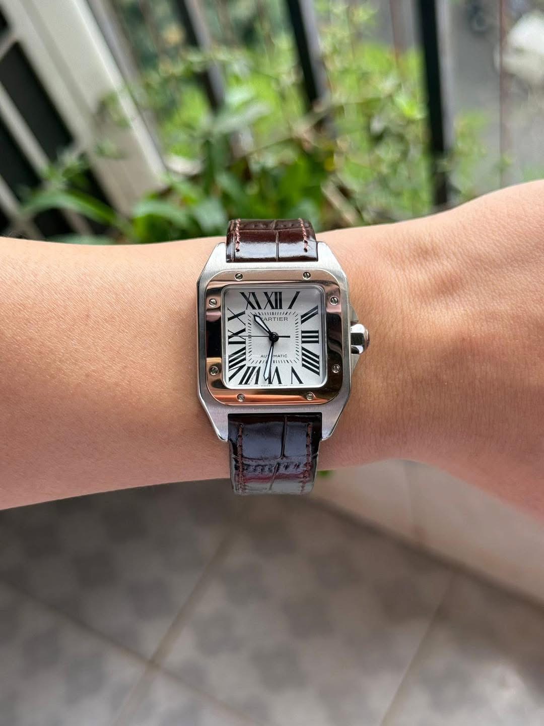 Cartier Santos 100 XL White Dial Swiss 1:1 Grade Watch - Image 2
