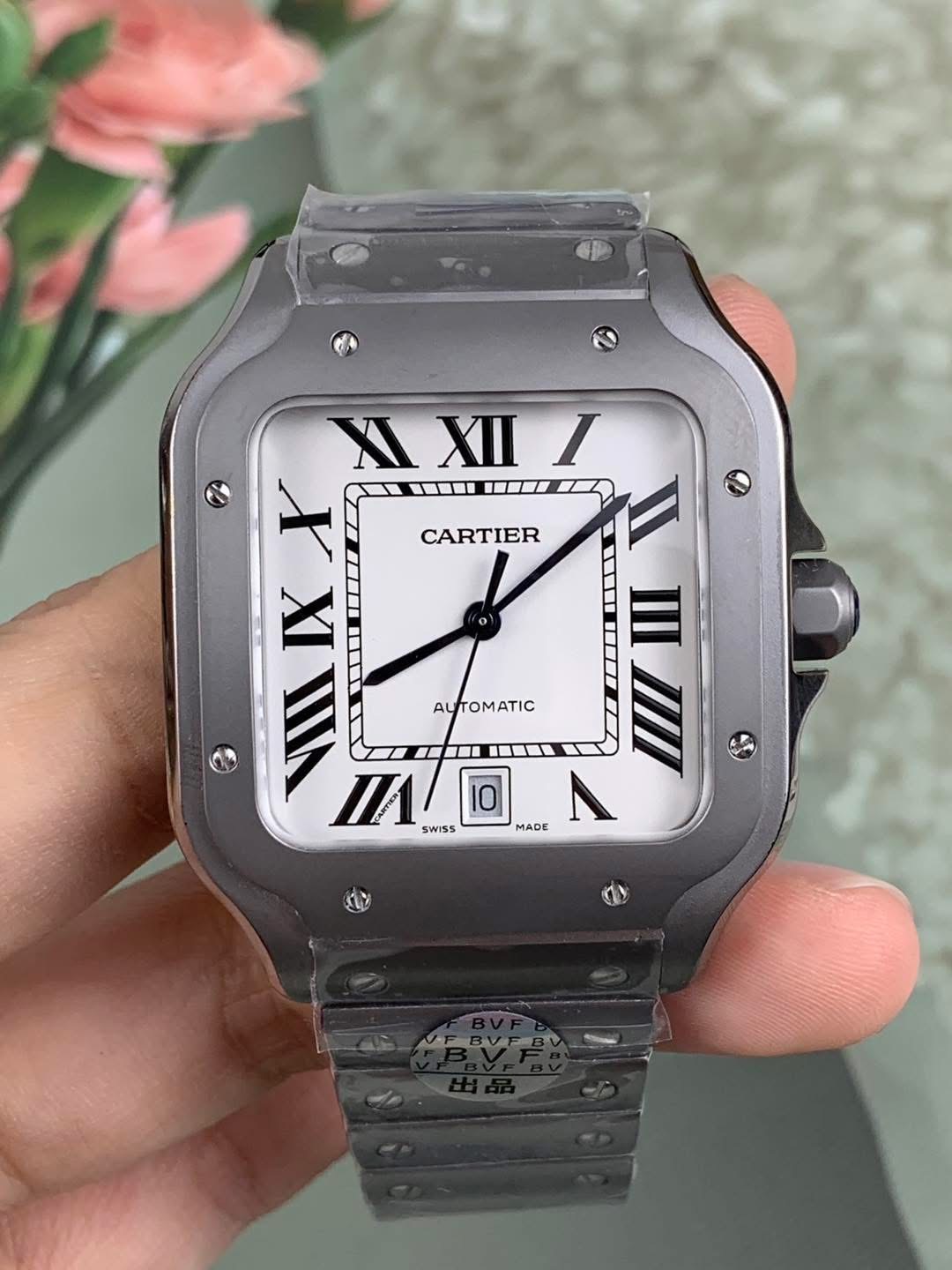 Cartier Santos de Cartier Large Titanium White Dial Swiss 1:1 Grade Watch