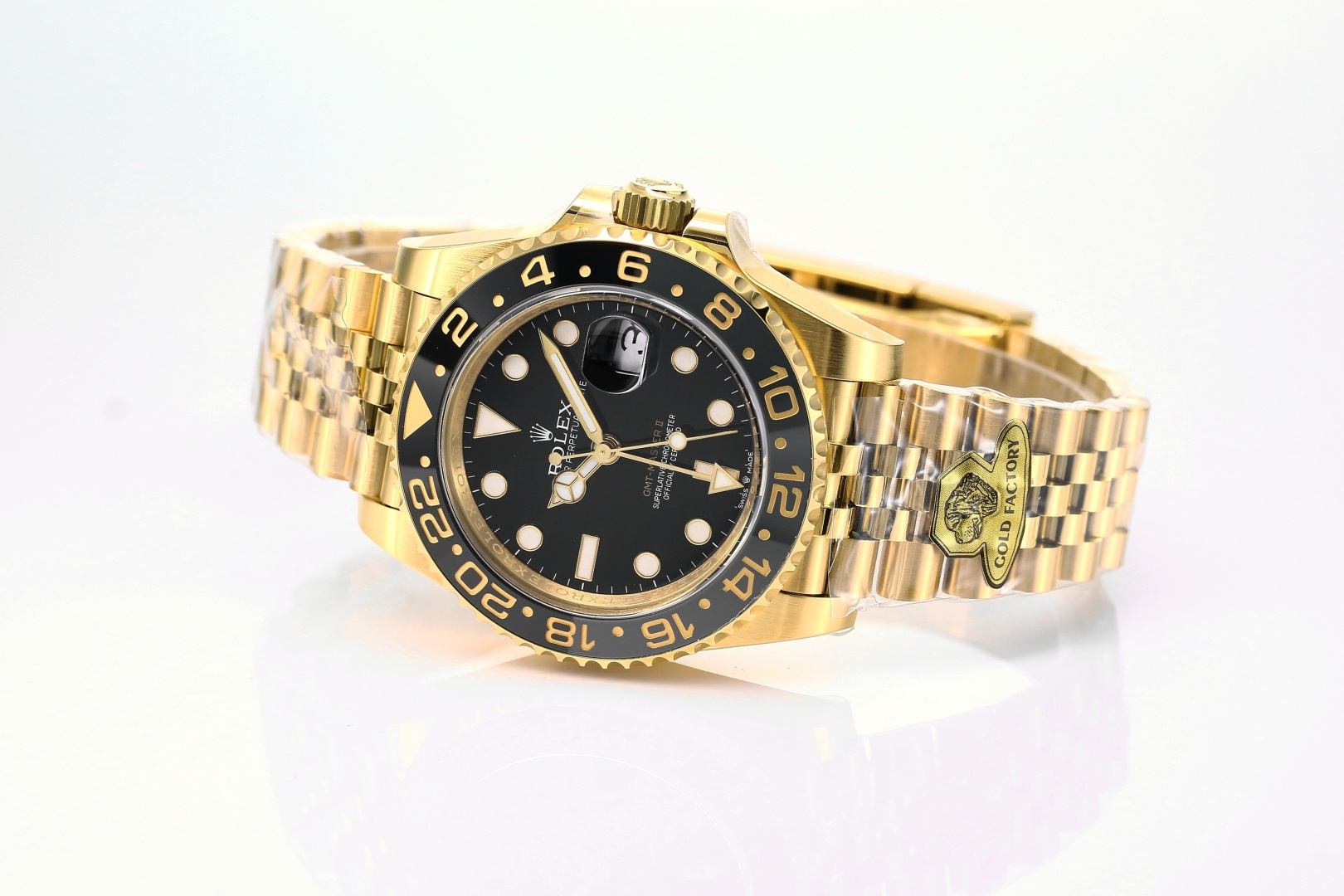 Rolex GMT-Master II 126718GRNR Yellow Gold “Guinness” Swiss 1:1 Grade Watch - Image 3