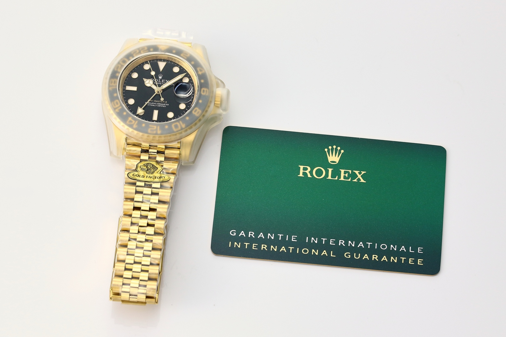 Rolex GMT-Master II 126718GRNR Yellow Gold “Guinness” Swiss 1:1 Grade Watch - Image 5