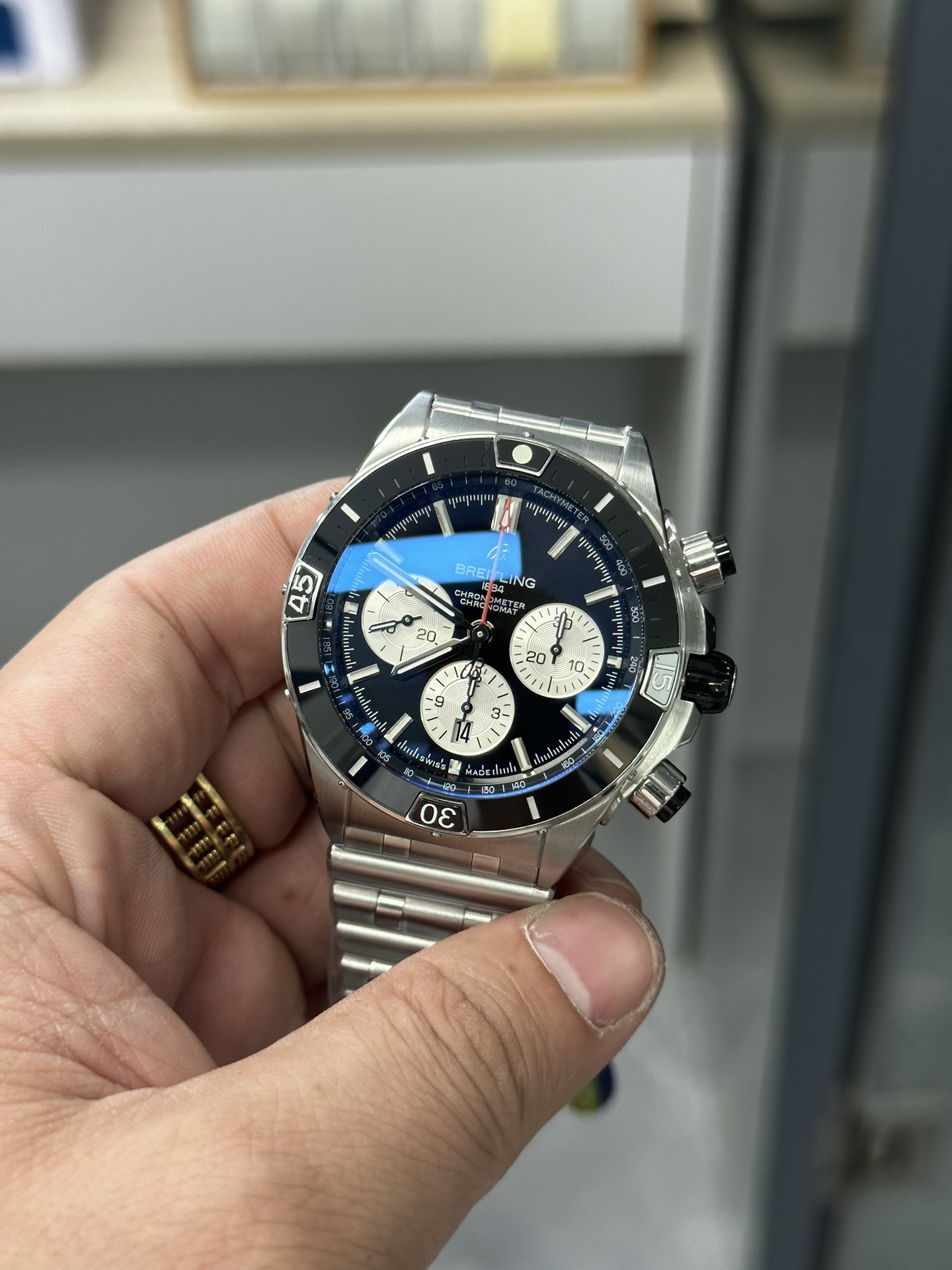 Breitling Super Chronomat B01 44mm Blue Dial Swiss 1:1 Grade Watch - Image 3
