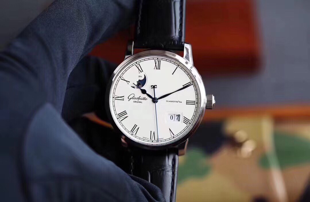 Glashütte Original Senator Panorama Date Moon Phase 40mm White Dial Swiss 1:1 Grade Watch