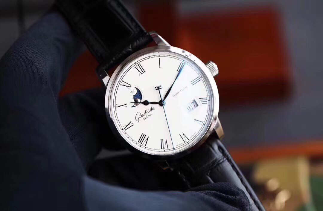 Glashütte Original Senator Panorama Date Moon Phase 40mm White Dial Swiss 1:1 Grade Watch - Image 2