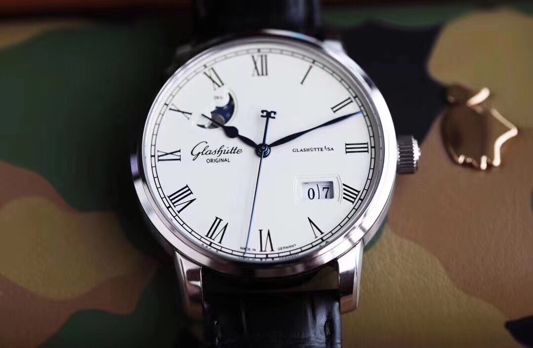 Glashütte Original Senator Panorama Date Moon Phase 40mm White Dial Swiss 1:1 Grade Watch - Image 4