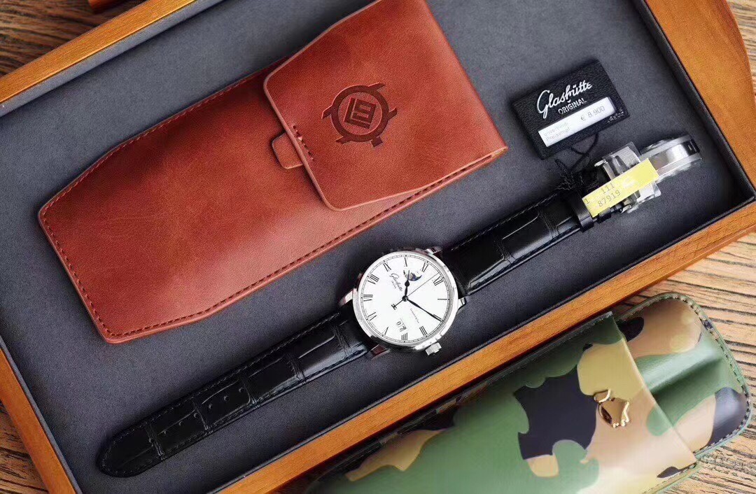 Glashütte Original Senator Panorama Date Moon Phase 40mm White Dial Swiss 1:1 Grade Watch - Image 9