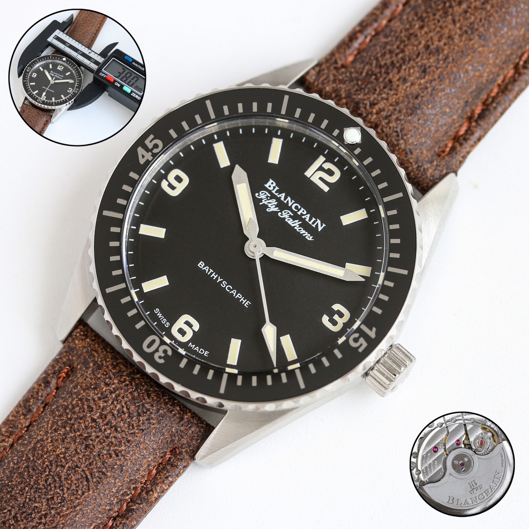 Blancpain Fifty Fathoms Bathyscaphe HODINKEE Limited Edition 38mm Swiss 1:1 Grade Watch - Image 3