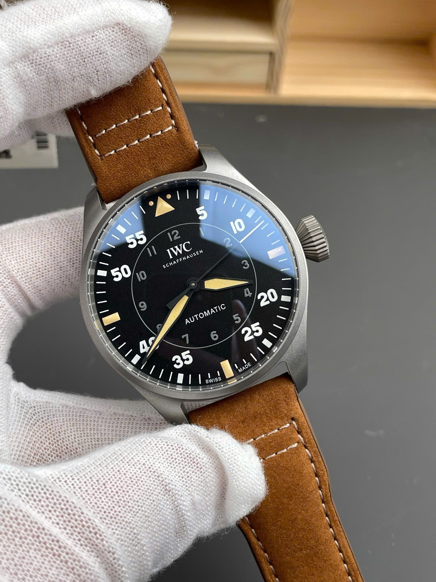 IWC Big Pilot’s Watch 43 Spitfire Titanium Swiss 1:1 Grade Watch - Image 2