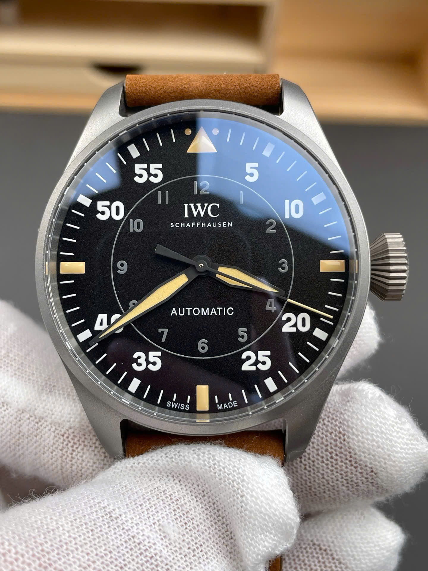 IWC Big Pilot’s Watch 43 Spitfire Titanium Swiss 1:1 Grade Watch - Image 3