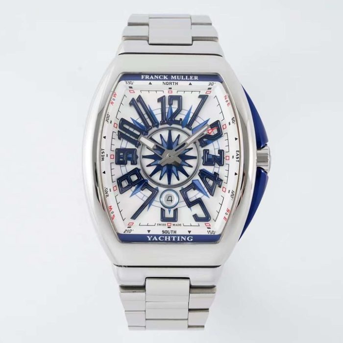 Franck Muller Vanguard Yachting White & Blue Dial Swiss 1:1 Grade Watch