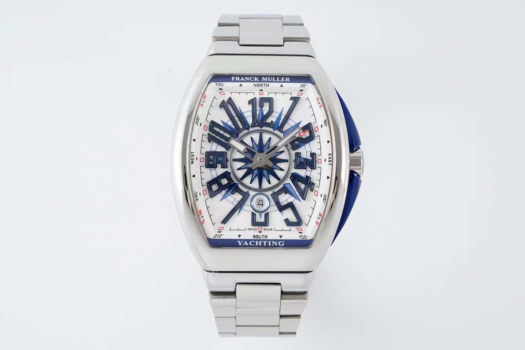 Franck Muller Vanguard Yachting White & Blue Dial Swiss 1:1 Grade Watch