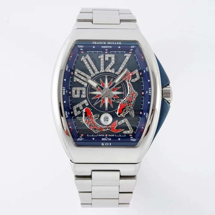 Franck Muller Vanguard Yachting KOI Edition Blue Dial Swiss 1:1 Grade Watch