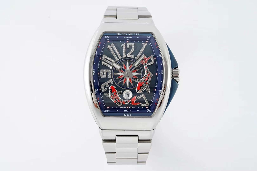 Franck Muller Vanguard Yachting KOI Edition Blue Dial Swiss 1:1 Grade Watch