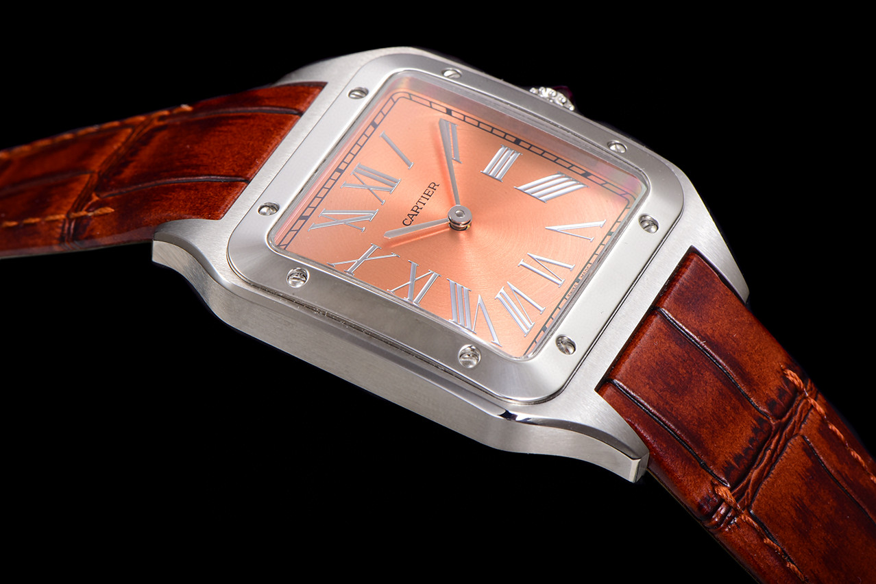 Cartier Santos-Dumont Extra-Large Platinum Copper Dial Swiss 1:1 Grade Watch - Image 3