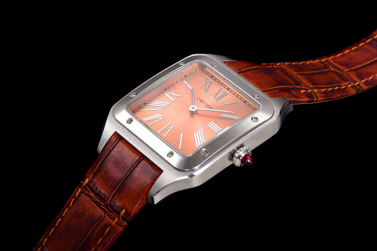 Cartier Santos-Dumont Extra-Large Platinum Copper Dial Swiss 1:1 Grade Watch
