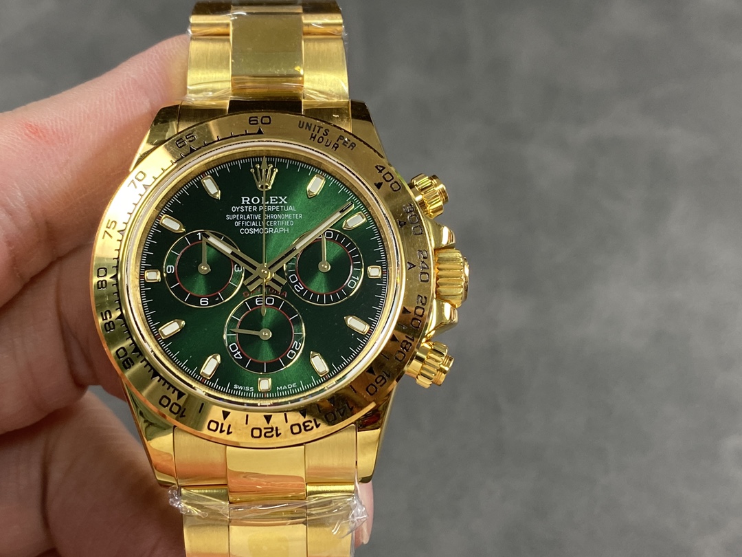 Rolex Cosmograph Daytona “John Mayer” Yellow Gold Green Dial Swiss 1:1 Grade Watch