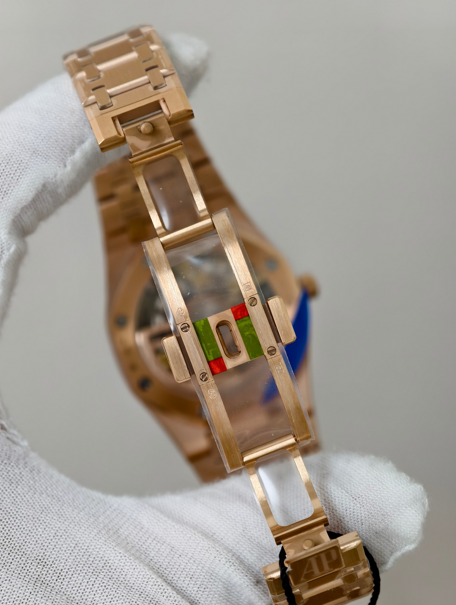 Audemars Piguet Royal Oak Jumbo Extra-Thin Openworked Rose Gold 50th Anniversary Swiss 1:1 Grade Watch - Image 5
