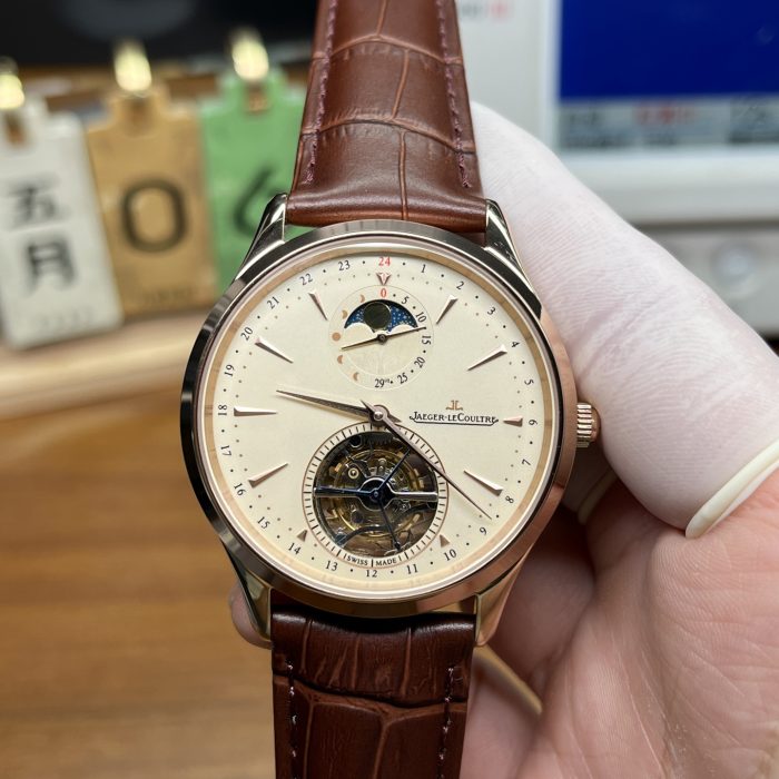 Jaeger-LeCoultre Master Ultra Thin Tourbillon Moon Rose Gold Swiss 1:1 Grade Watch