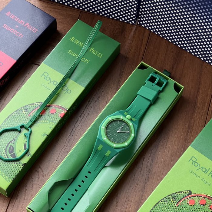 AP x Swatch Royal Pop “Green Eight” Bioceramic Swiss 1:1 Grade Watch