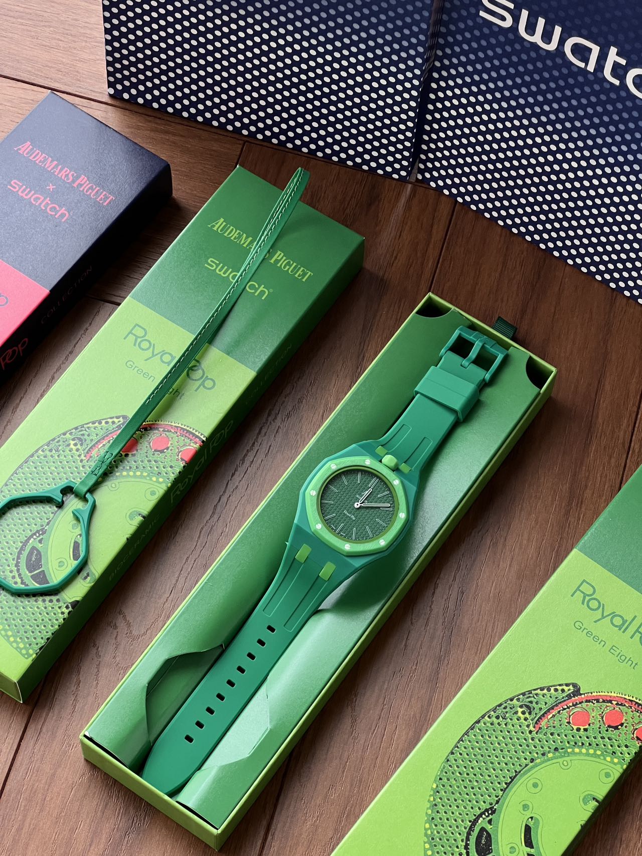 AP x Swatch Royal Pop “Green Eight” Bioceramic Swiss 1:1 Grade Watch