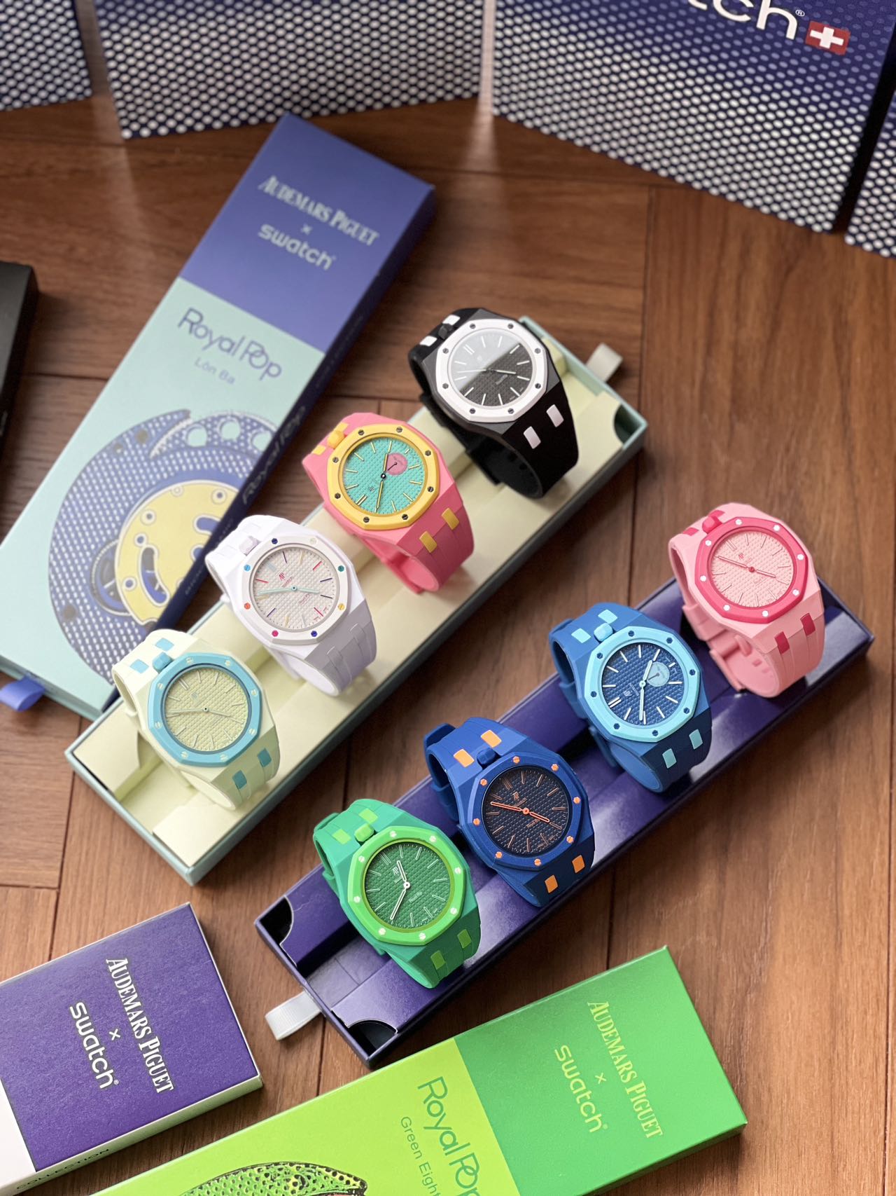 AP x Swatch Royal Pop “Huit Blanc” Bioceramic Swiss 1:1 Grade Watch - Image 5