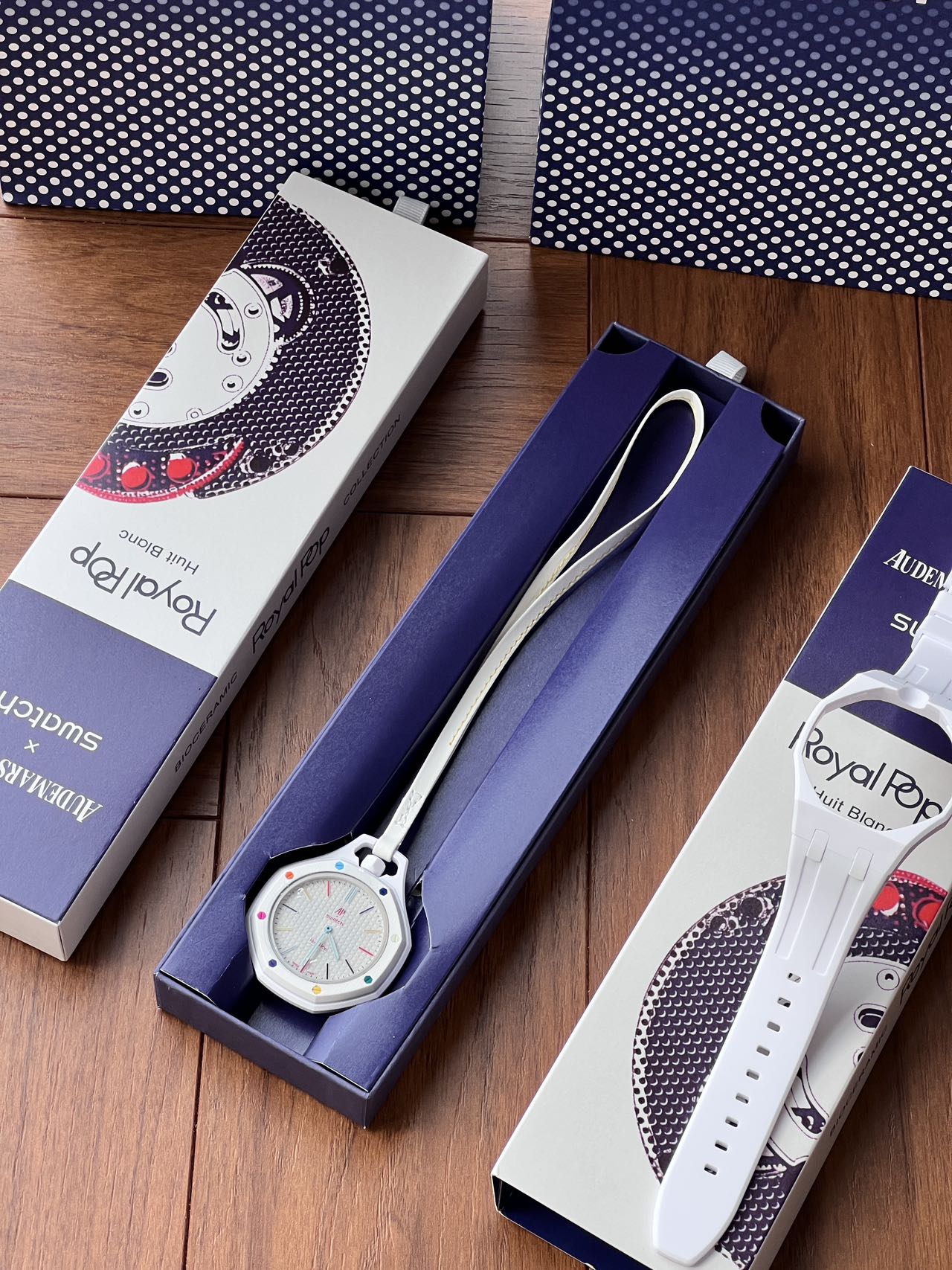 AP x Swatch Royal Pop “Huit Blanc” Bioceramic Swiss 1:1 Grade Watch - Image 3