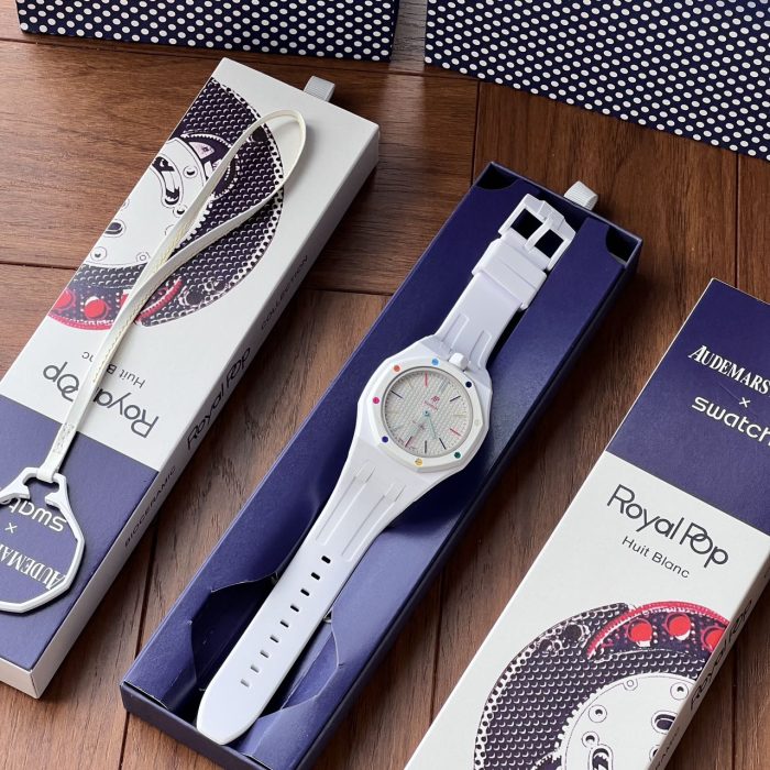 AP x Swatch Royal Pop “Huit Blanc” Bioceramic Swiss 1:1 Grade Watch