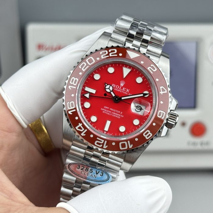 Rolex GMT-Master II Red Dial Red Bezel Jubilee Bracelet Swiss 1:1 Grade Watch