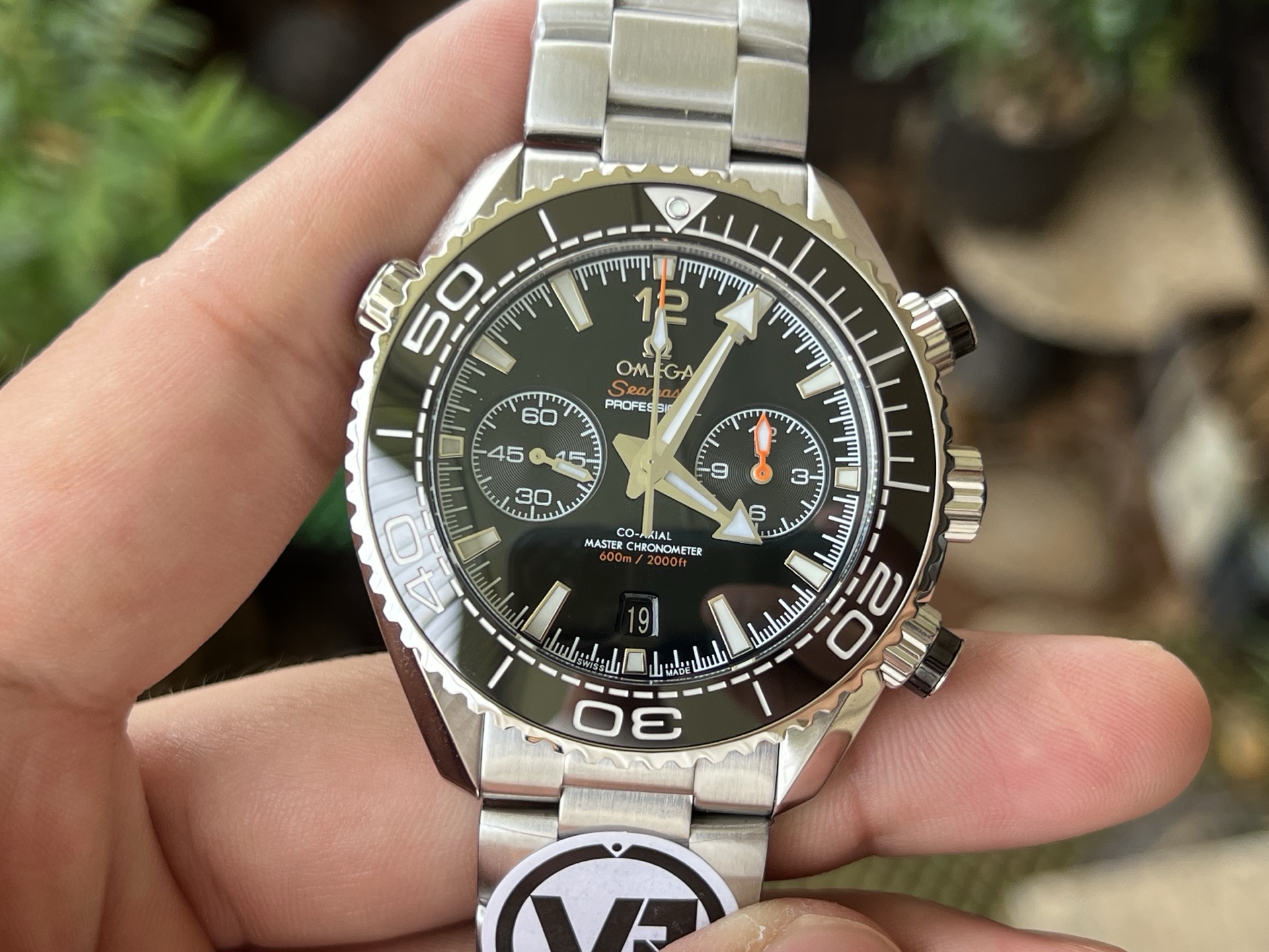 Omega Seamaster Planet Ocean 600M Co-Axial Master Chronometer Chronograph Black Dial Black Bezel Swiss 1:1 Grade Watch - Image 2
