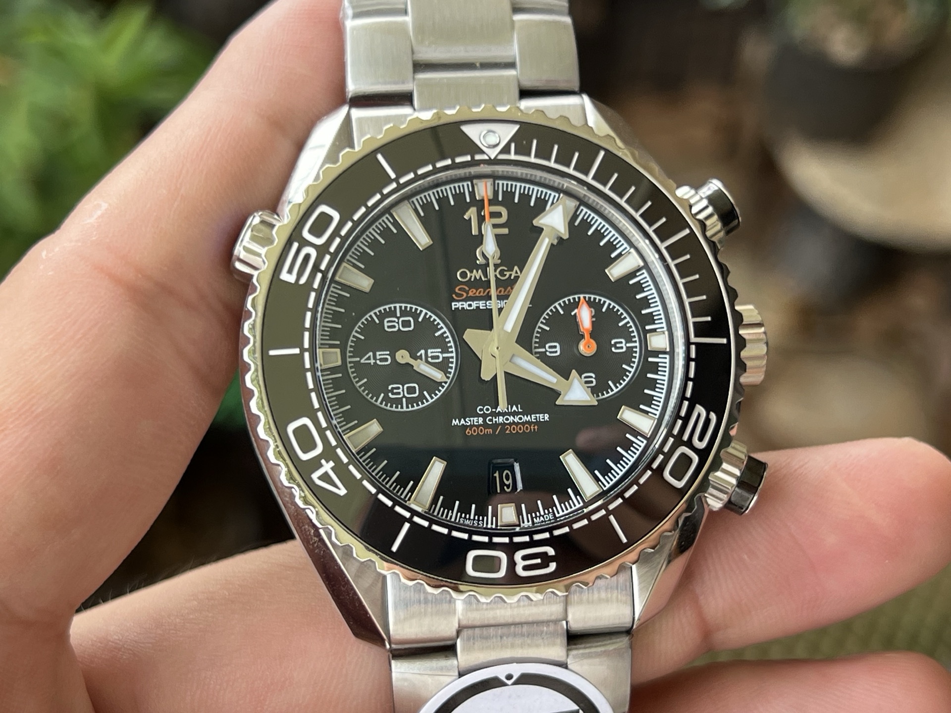 Omega Seamaster Planet Ocean 600M Co-Axial Master Chronometer Chronograph Black Dial Black Bezel Swiss 1:1 Grade Watch - Image 3