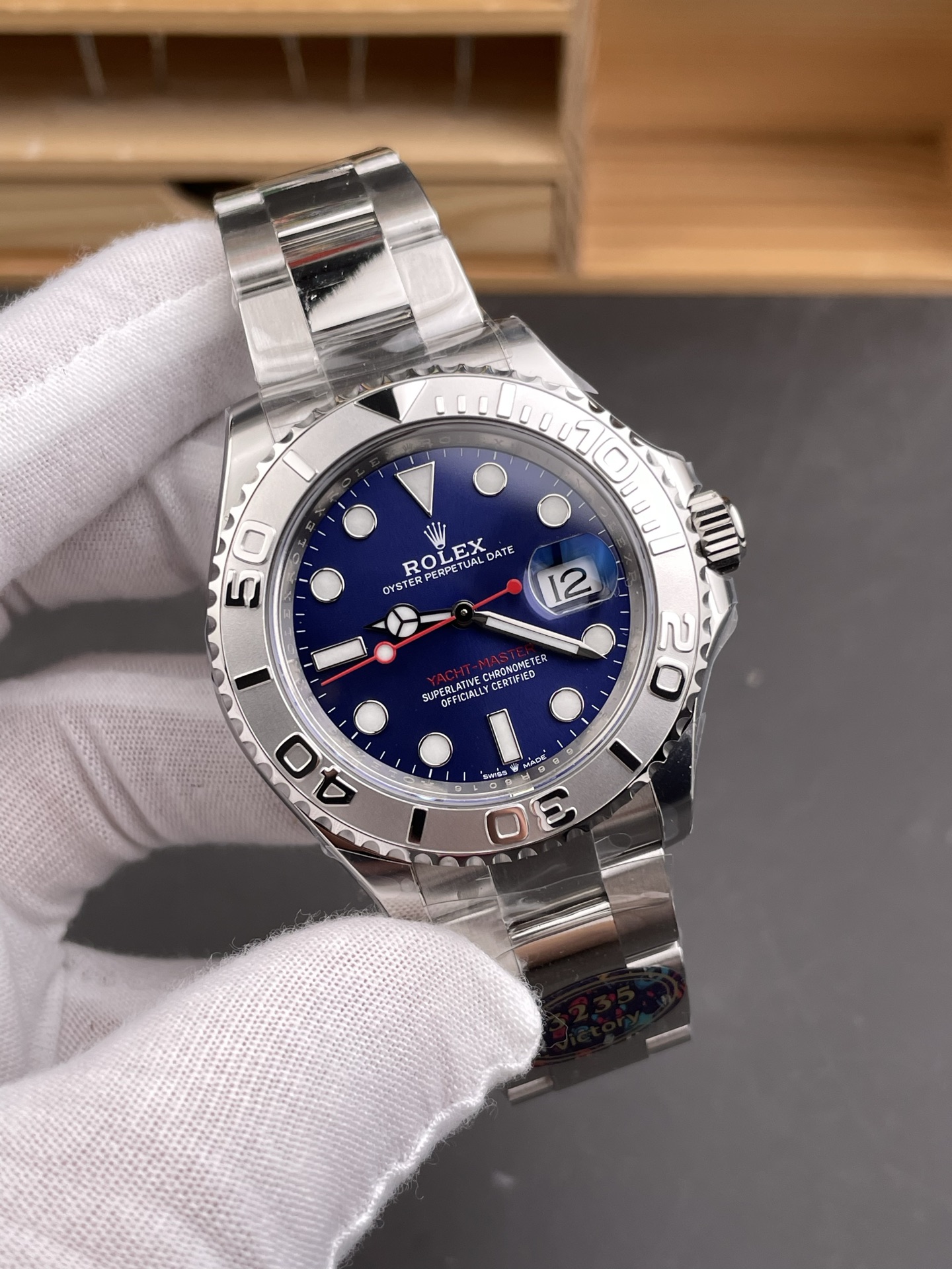 Rolex Yacht-Master 40 Blue Dial Red Second Hand Swiss 1:1 Grade Watch - Image 2