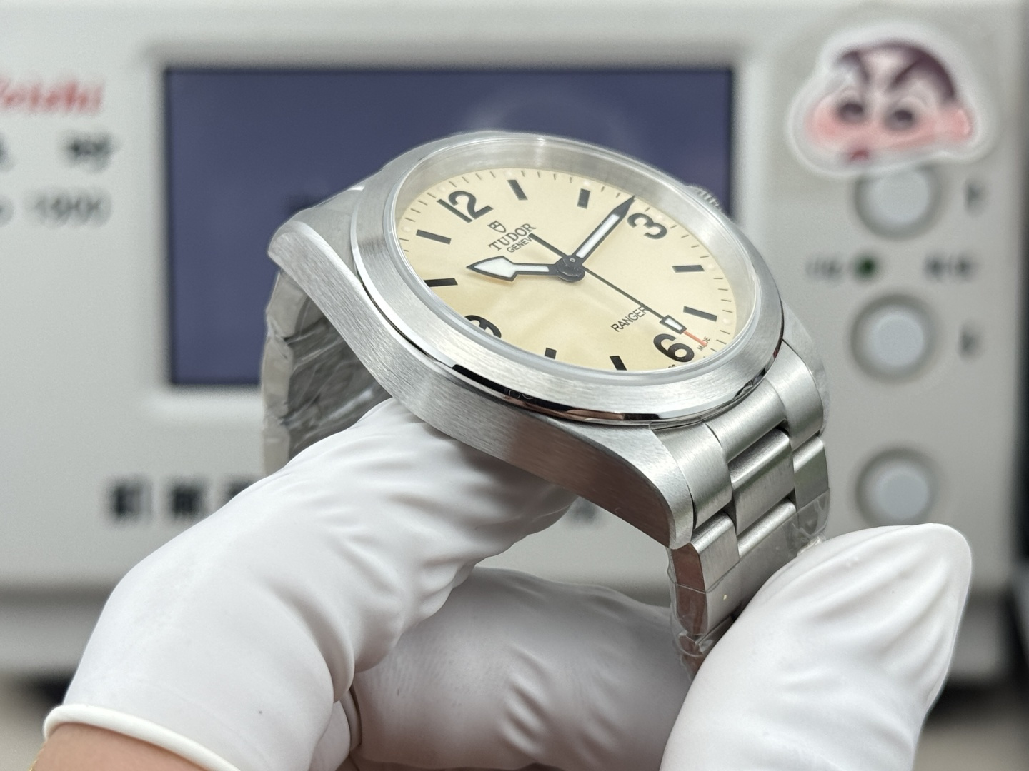 Tudor Ranger 39mm Beige Domed Dial Stainless Steel Bracelet Swiss 1:1 Grade Watch - Image 6
