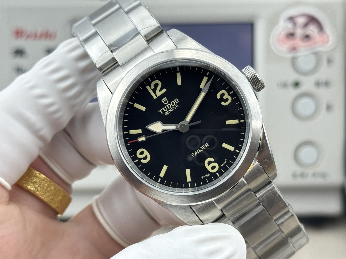 Tudor Ranger 39mm Black Domed Dial Stainless Steel Bracelet Swiss 1:1 Grade Watch - Image 2