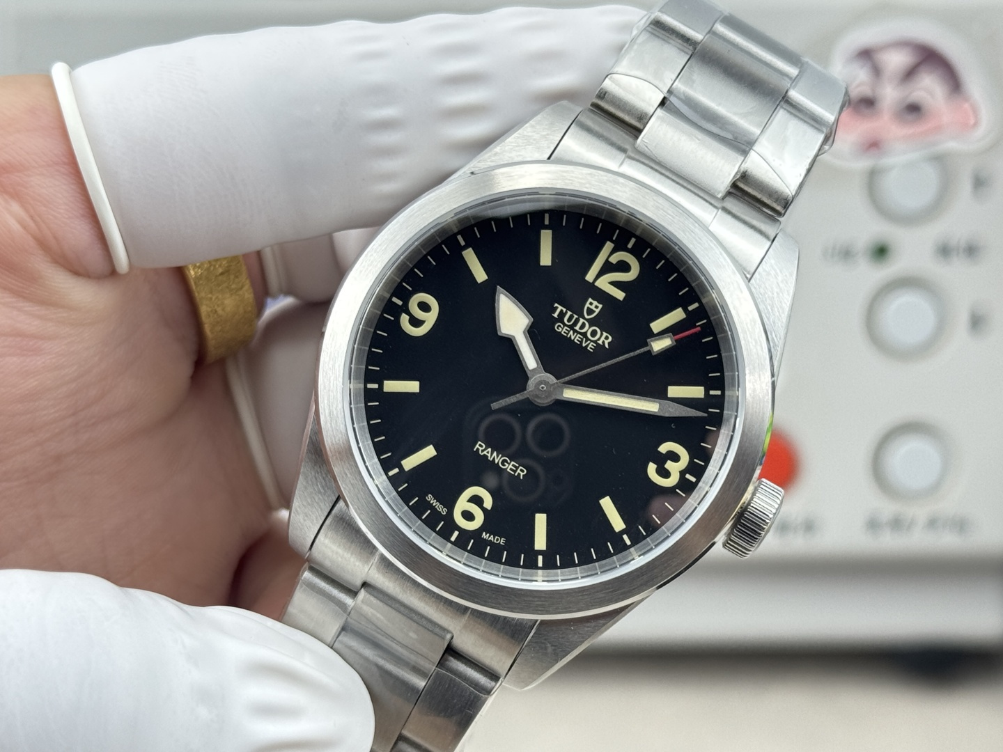 Tudor Ranger 39mm Black Domed Dial Stainless Steel Bracelet Swiss 1:1 Grade Watch - Image 3