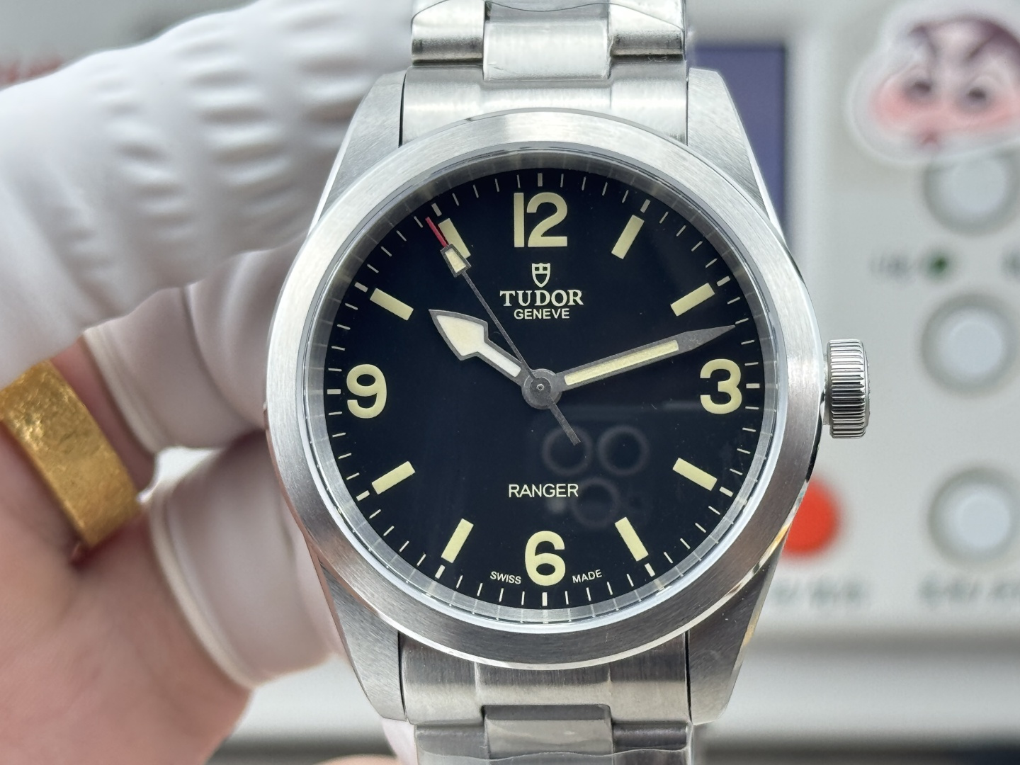 Tudor Ranger 39mm Black Domed Dial Stainless Steel Bracelet Swiss 1:1 Grade Watch - Image 4